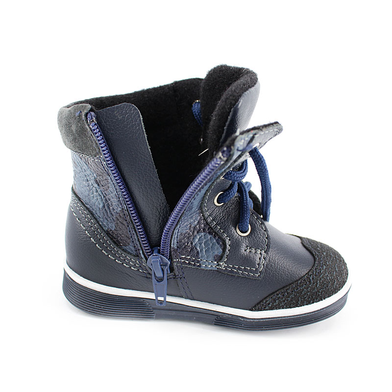Ботинки малодетские байка, артикул 1035, цвет синий камуфляж купить в интернет-магазине Shoeslel с доставкой по России