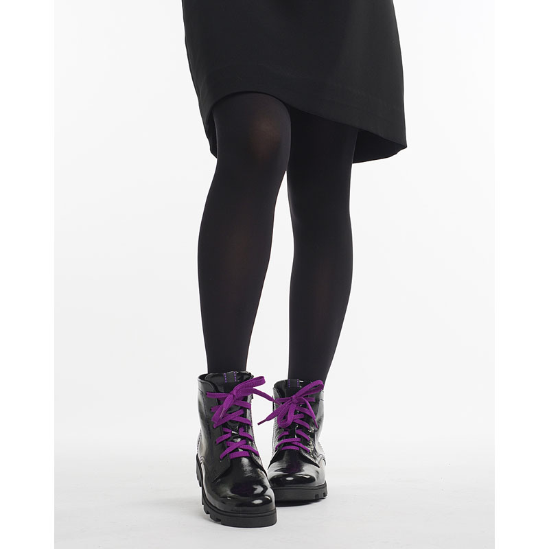 Ботинки байка, артикул 1176, цвет черный/фиолетовый купить в интернет-магазине Shoeslel с доставкой по России