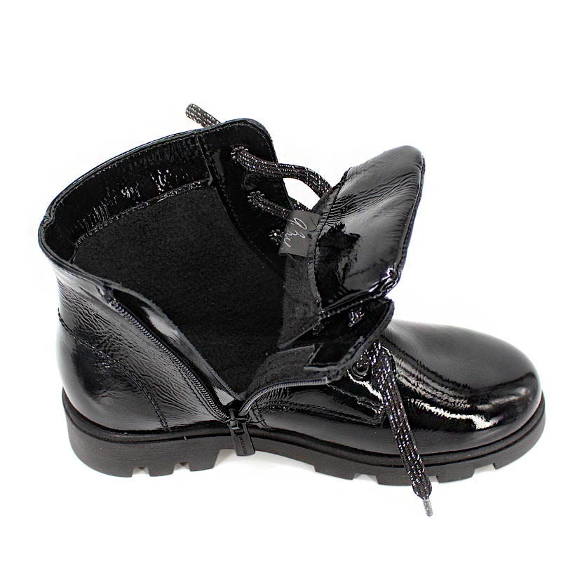 Ботинки байка, артикул 1962, цвет черно-серебристый купить в интернет-магазине Shoeslel с доставкой по России