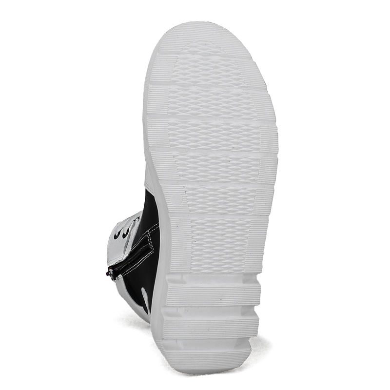 Ботинки байка, артикул 1977, цвет черно-белый купить в интернет-магазине Shoeslel с доставкой по России