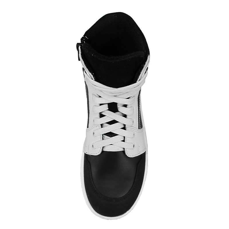 Ботинки байка, артикул 1977, цвет черно-белый купить в интернет-магазине Shoeslel с доставкой по России