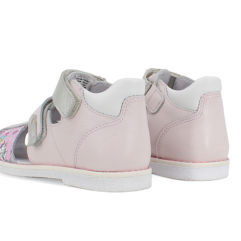 Туфли открытые, артикул 1983, цвет бело-розовый купить в интернет-магазине Shoeslel с доставкой по России