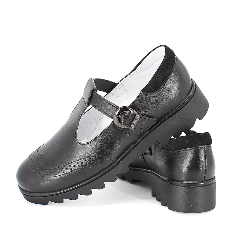 Туфли, артикул 1985, цвет хром, черный купить в интернет-магазине Shoeslel с доставкой по России