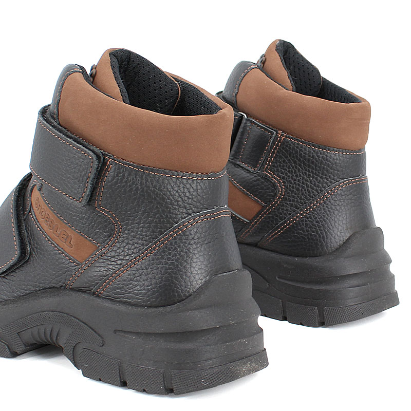 Ботинки нат.мех, артикул 2004, цвет черный купить в интернет-магазине Shoeslel с доставкой по России