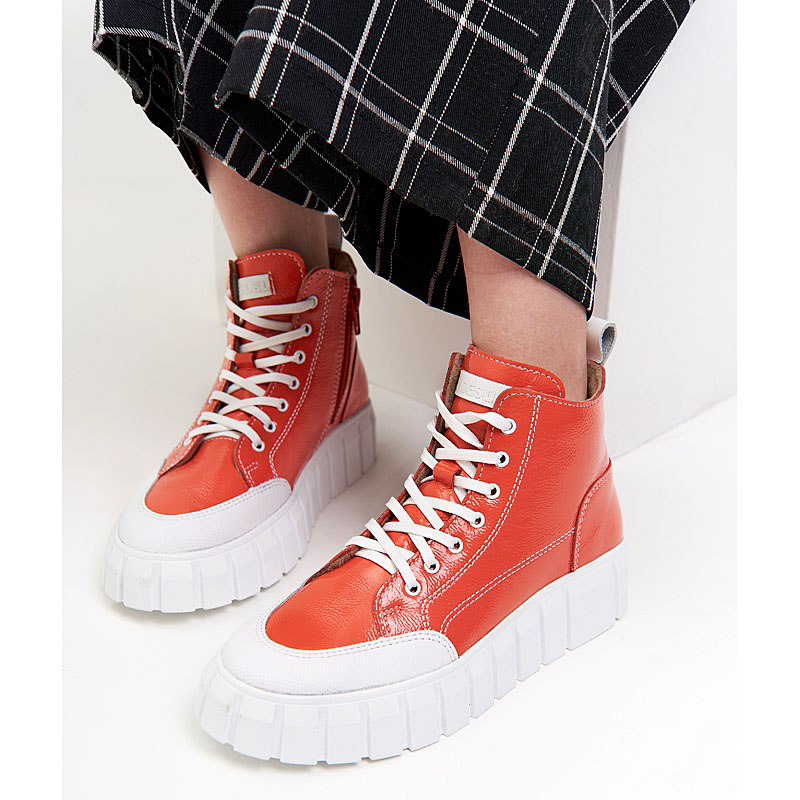 Ботинки, артикул 2057, цвет оранжевый купить в интернет-магазине Shoeslel с доставкой по России