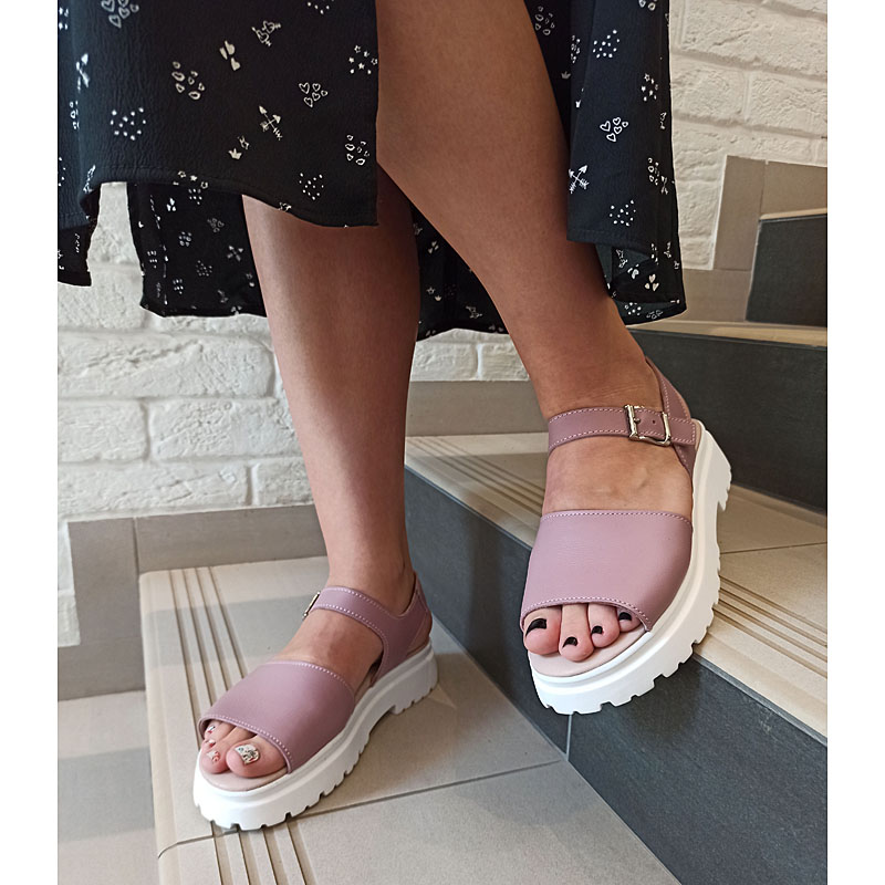 Туфли летние, артикул 2079, цвет пыльно-розовый купить в интернет-магазине Shoeslel с доставкой по России