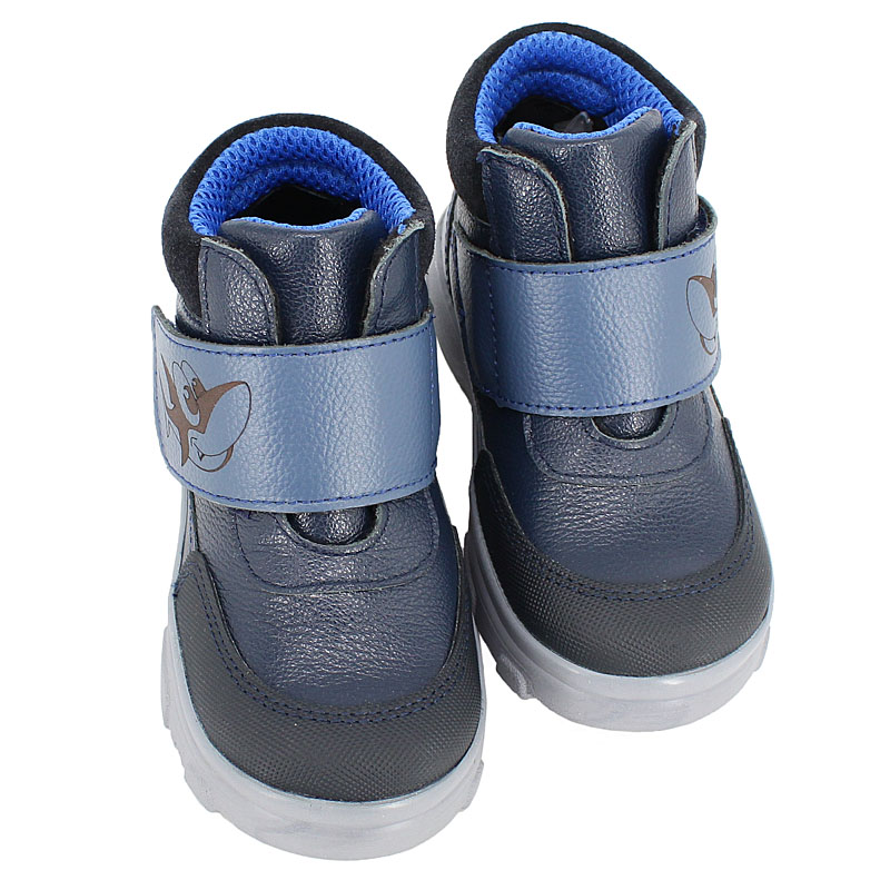 Ботинки малодетские, артикул 2087, цвет синий купить в интернет-магазине Shoeslel с доставкой по России