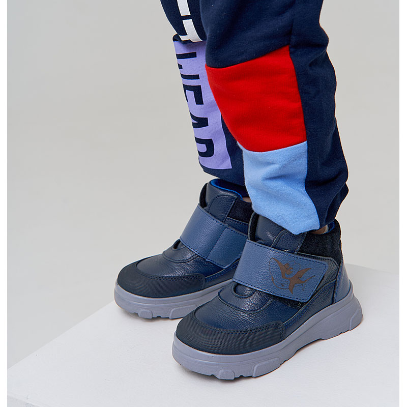 Ботинки малодетские, артикул 2087, цвет синий купить в интернет-магазине Shoeslel с доставкой по России