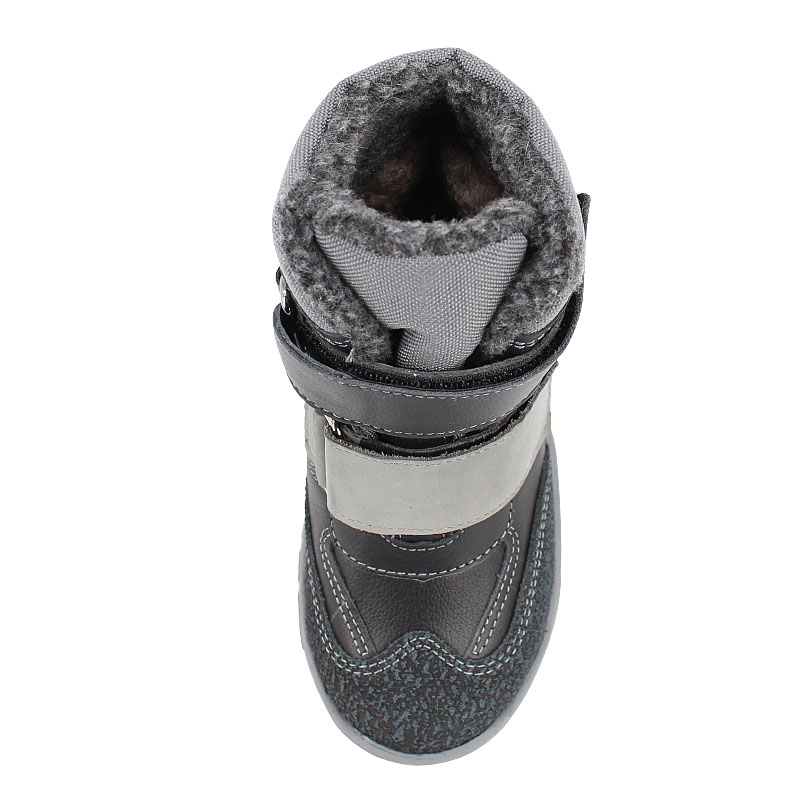 Ботинки нат.мех, артикул 571, цвет черный/серый купить в интернет-магазине Shoeslel с доставкой по России