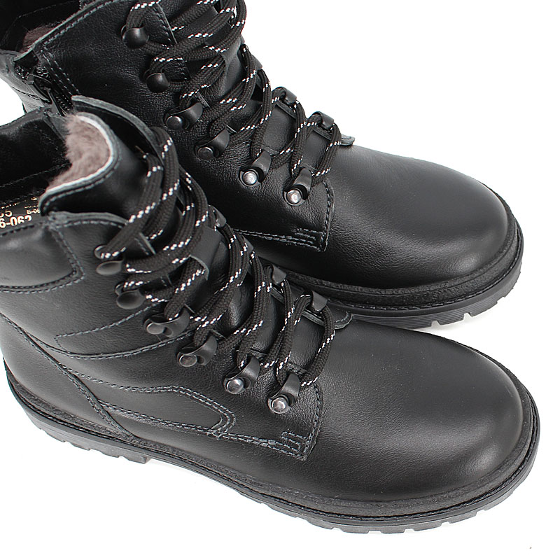 Ботинки нат.мех, артикул 62, цвет черный купить в интернет-магазине Shoeslel с доставкой по России