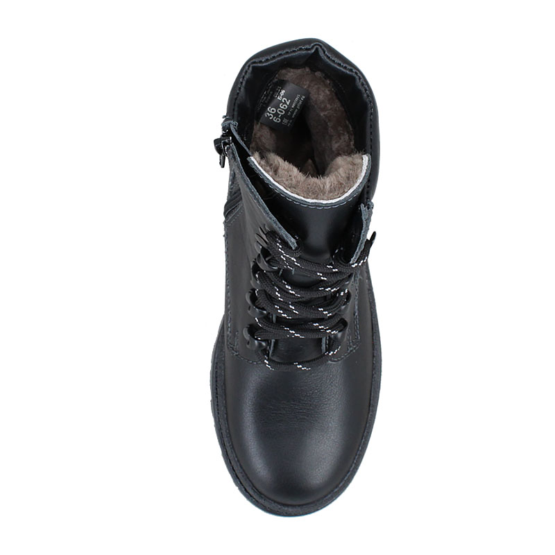 Ботинки нат.мех, артикул 62, цвет черный купить в интернет-магазине Shoeslel с доставкой по России
