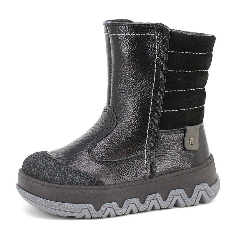 Сапожки малодетские нат.мех, артикул 1095, цвет черный купить в интернет-магазине Shoeslel с доставкой по России