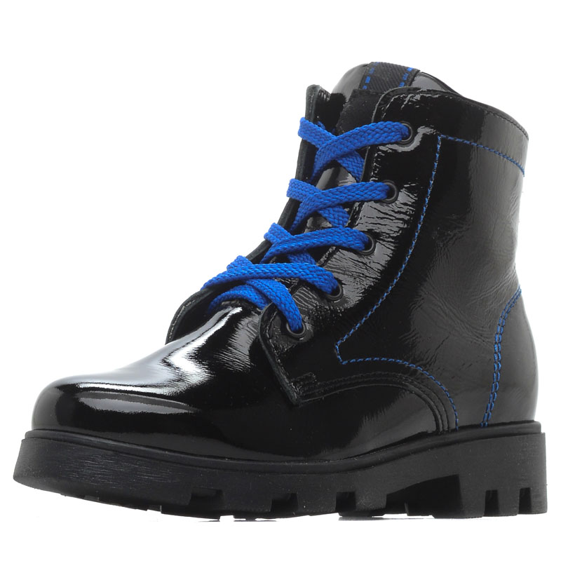 Ботинки байка, артикул 1176, цвет черный/синий купить в интернет-магазине Shoeslel с доставкой по России