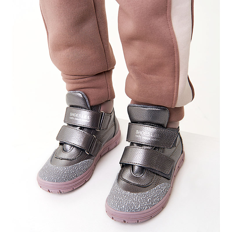 Ботинки байка, артикул 124, цвет темное серебро купить в интернет-магазине Shoeslel с доставкой по России