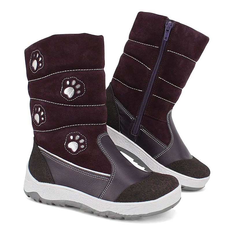 Сапожки нат.мех, артикул 1278, цвет черника купить в интернет-магазине Shoeslel с доставкой по России