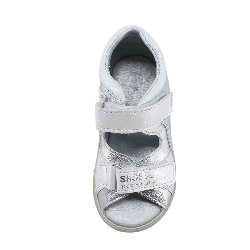 Туфли ясельные, артикул 1410, цвет серебристый купить в интернет-магазине Shoeslel с доставкой по России