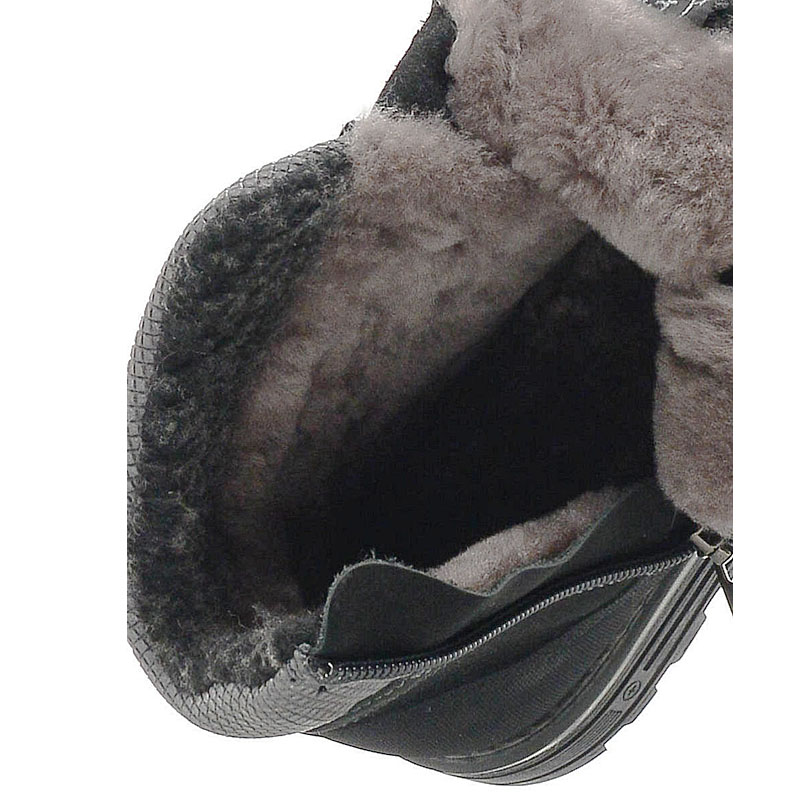 ботинки нат.мех, артикул 1580, цвет черный