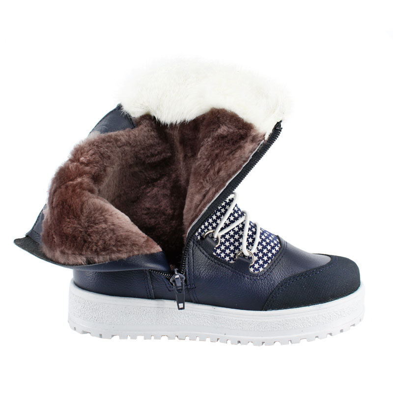 Сапожки нат.мех, артикул 1694, цвет синий купить в интернет-магазине Shoeslel с доставкой по России