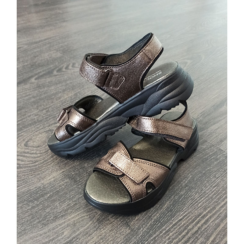 Туфли летние, артикул 1886, цвет бронзовый купить в интернет-магазине Shoeslel с доставкой по России