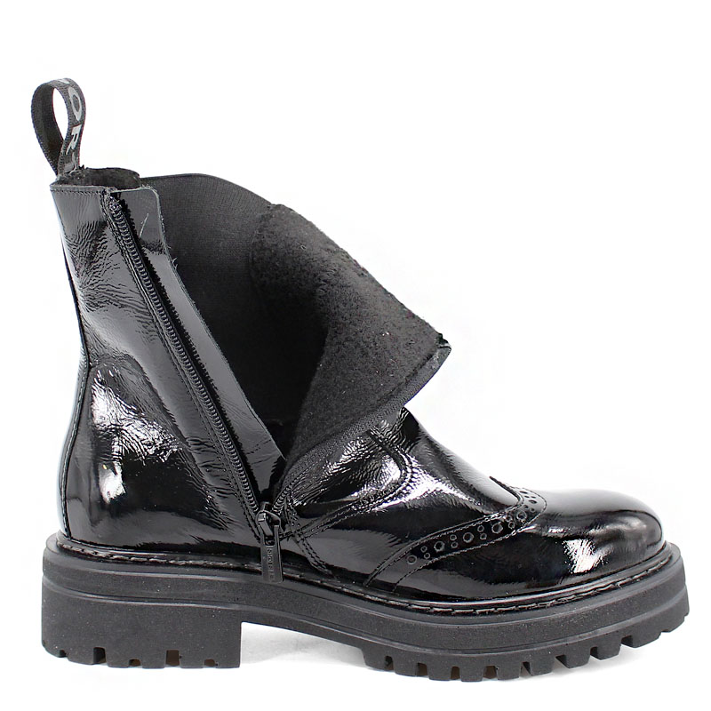 Ботинки байка, артикул 1900, цвет наплак, черный купить в интернет-магазине Shoeslel с доставкой по России