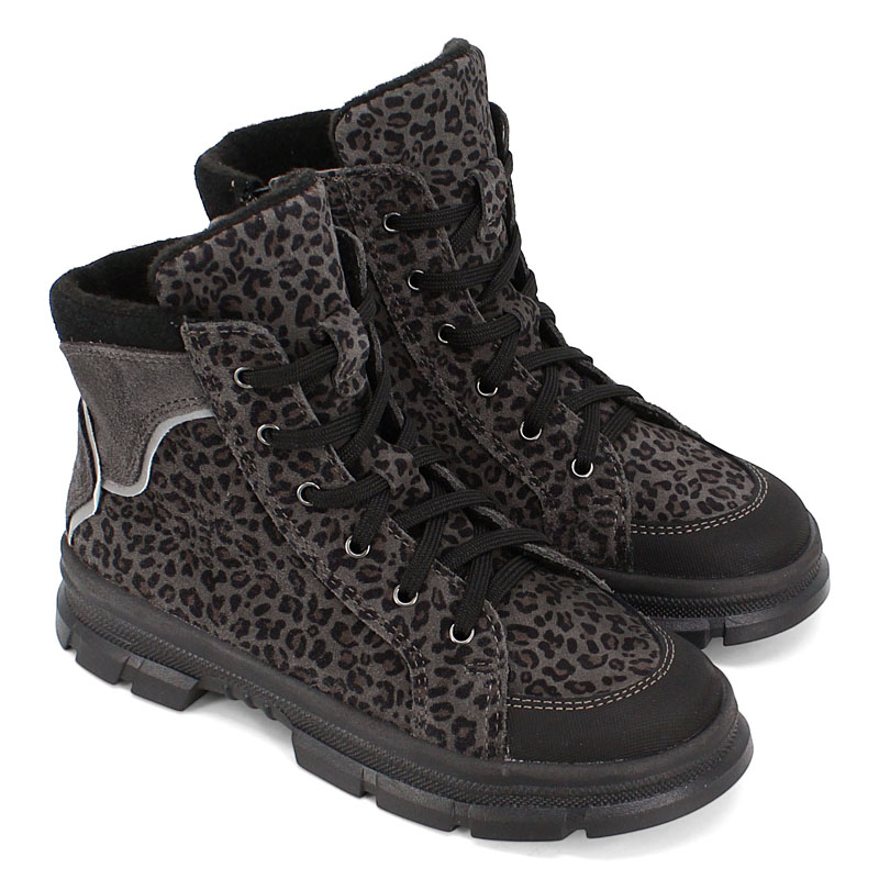 Ботинки байка, артикул 1949, цвет черно-серый купить в интернет-магазине Shoeslel с доставкой по России