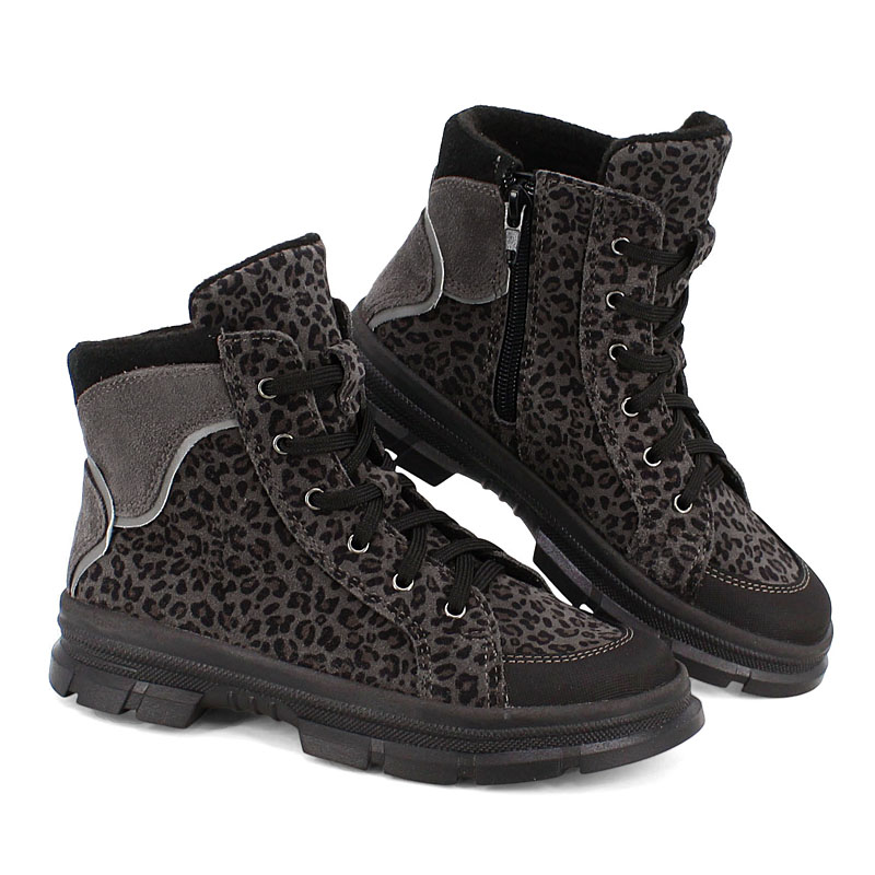 Ботинки байка, артикул 1949, цвет черно-серый купить в интернет-магазине Shoeslel с доставкой по России