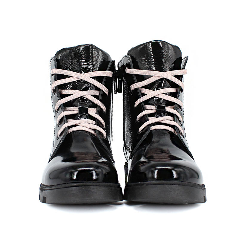 Ботинки байка, артикул 1962, цвет черно-розовый купить в интернет-магазине Shoeslel с доставкой по России