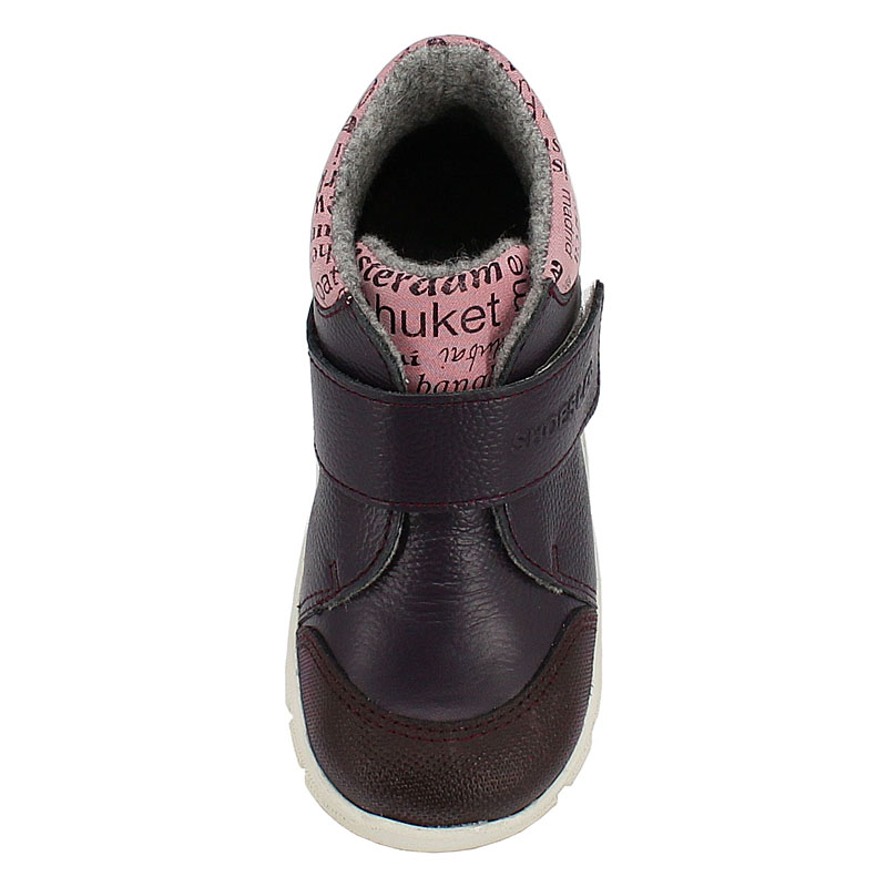 Ботинки малодетские байка, артикул 1970, цвет черничный купить в интернет-магазине Shoeslel с доставкой по России