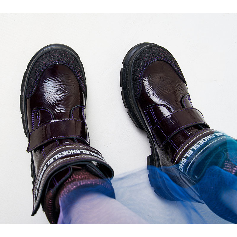 Ботинки байка, артикул 1973, цвет черничный купить в интернет-магазине Shoeslel с доставкой по России