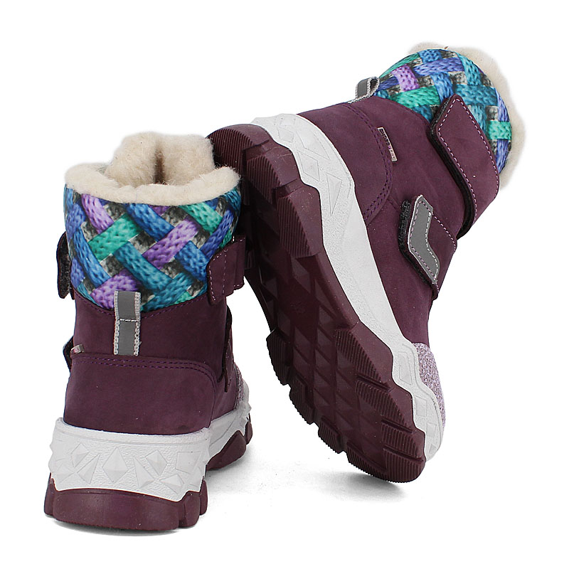Ботинки малодетские нат.мех, артикул 1992, цвет фиолетовый купить в интернет-магазине Shoeslel с доставкой по России