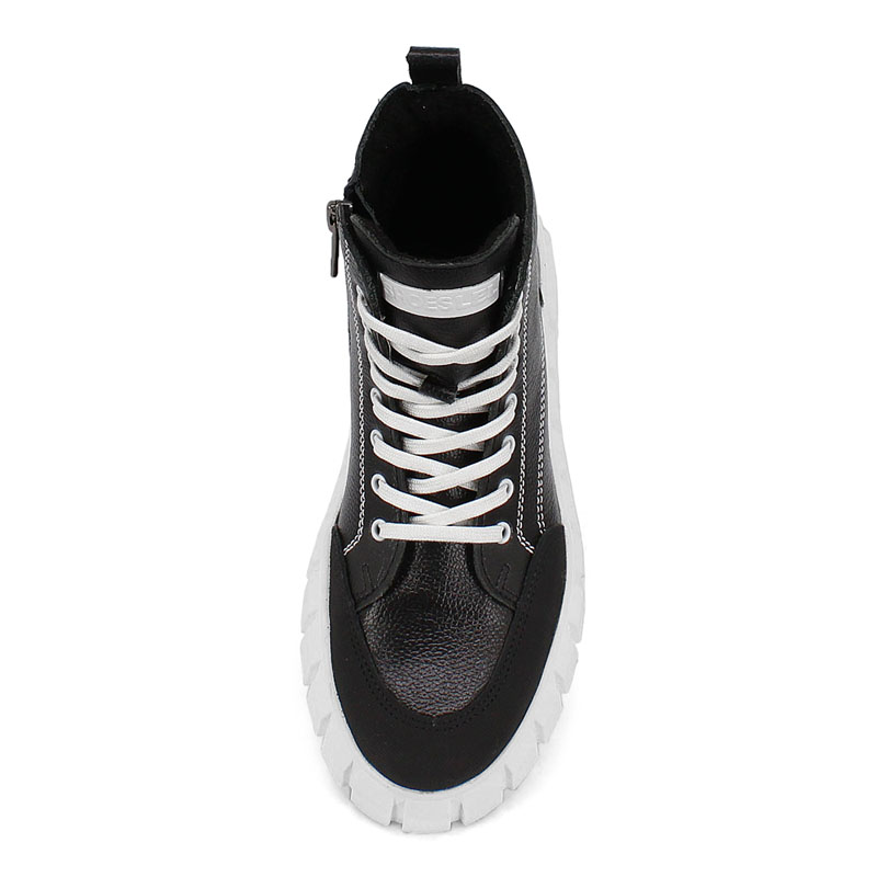 Ботинки, артикул 2057, цвет черно-белый купить в интернет-магазине Shoeslel с доставкой по России