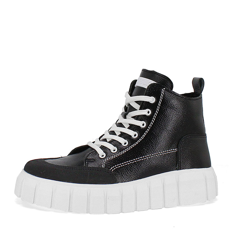 Ботинки, артикул 2057, цвет черно-белый купить в интернет-магазине Shoeslel с доставкой по России