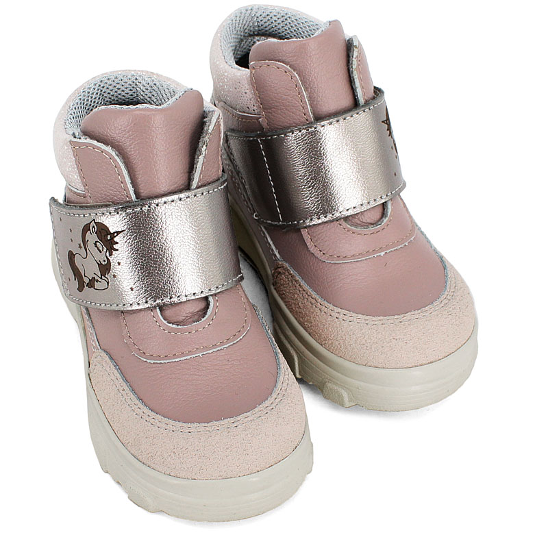 ботинки малодетские, артикул 2087, цвет пыльно-розовый