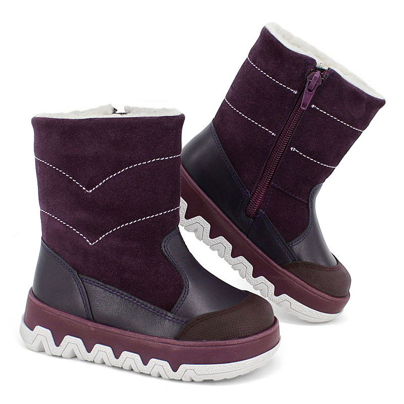 Сапожки малодетские, артикул 2105, цвет сливовый купить в интернет-магазине Shoeslel с доставкой по России