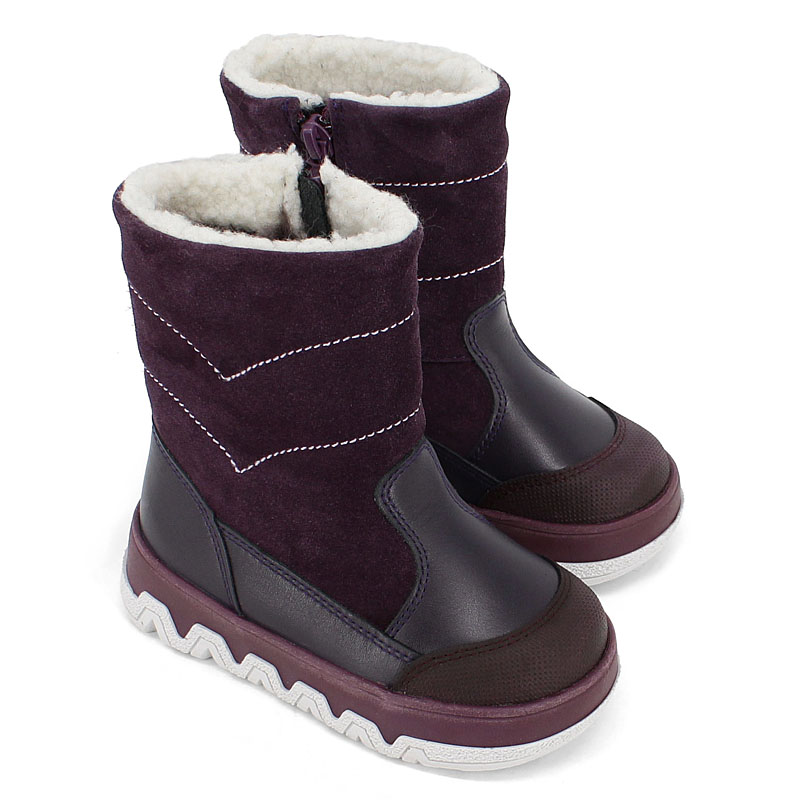 Сапожки малодетские, артикул 2105, цвет сливовый купить в интернет-магазине Shoeslel с доставкой по России