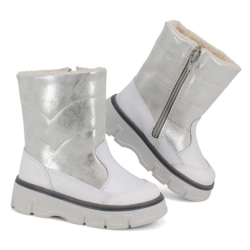 Сапожки малодетские, артикул 2105, цвет белый купить в интернет-магазине Shoeslel с доставкой по России