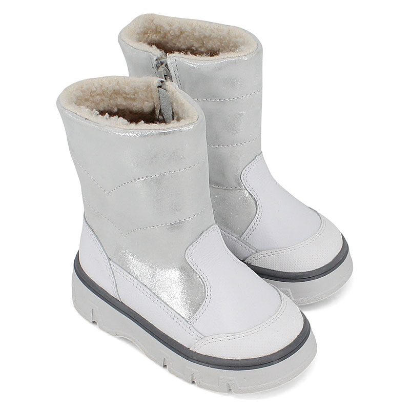 Сапожки малодетские, артикул 2105, цвет белый купить в интернет-магазине Shoeslel с доставкой по России