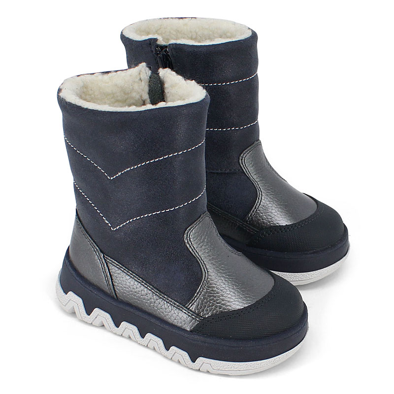 Сапожки малодетские, артикул 2105, цвет синий купить в интернет-магазине Shoeslel с доставкой по России