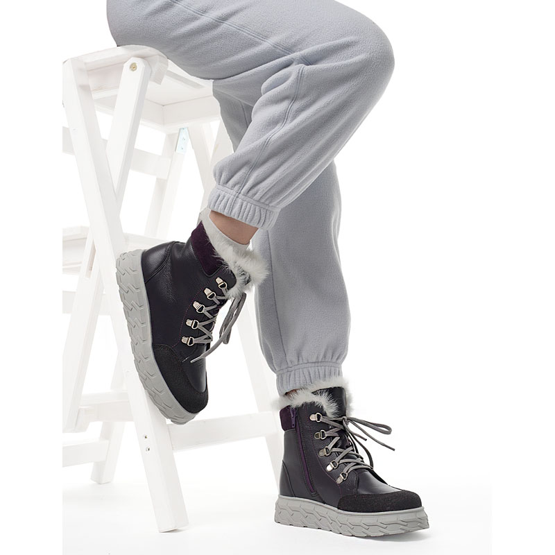 Ботинки, артикул 2127, цвет черничный купить в интернет-магазине Shoeslel с доставкой по России