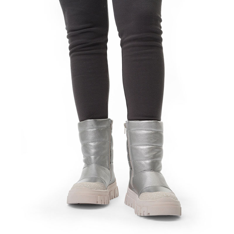 Сапоги, артикул 2422, цвет серебряный купить в интернет-магазине Shoeslel с доставкой по России