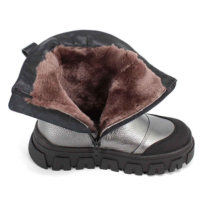 Сапоги, артикул 2422, цвет темно-сербряный купить в интернет-магазине Shoeslel с доставкой по России