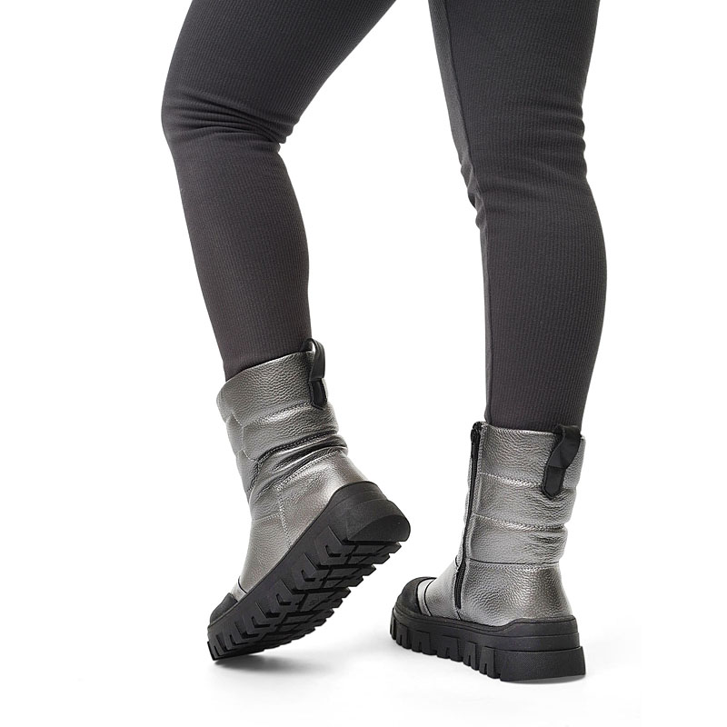 Сапоги, артикул 2422, цвет темно-сербряный купить в интернет-магазине Shoeslel с доставкой по России