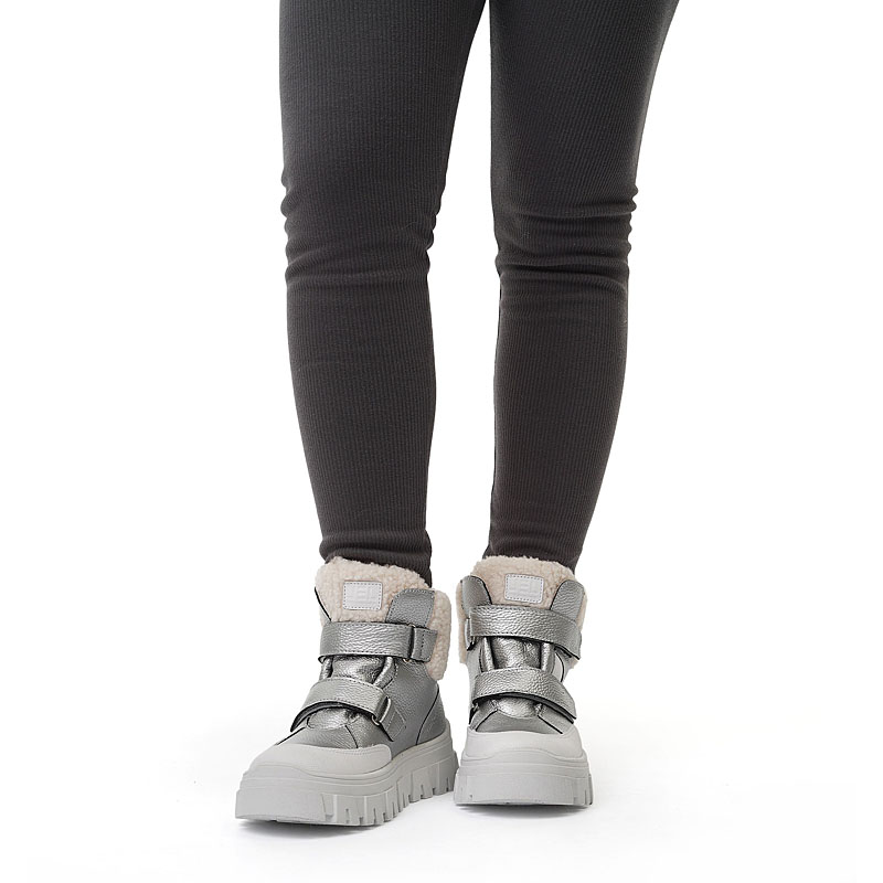 Ботинки, артикул 2452, цвет серебряный купить в интернет-магазине Shoeslel с доставкой по России