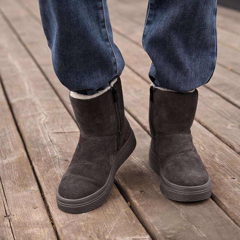 Полусапоги, артикул 2454, цвет темно-серый купить в интернет-магазине Shoeslel с доставкой по России