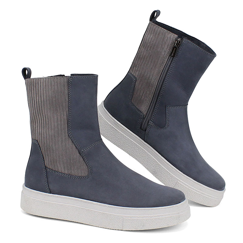 Сапоги, артикул 2472, цвет серо-голубой купить в интернет-магазине Shoeslel с доставкой по России