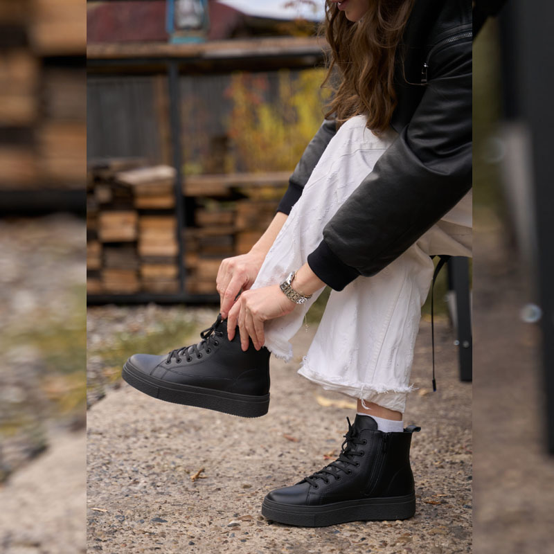 Ботинки, артикул 2474, цвет черный купить в интернет-магазине Shoeslel с доставкой по России