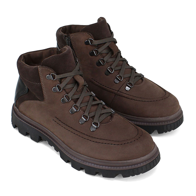 Ботинки, артикул 2476, цвет серо-коричневый купить в интернет-магазине Shoeslel с доставкой по России