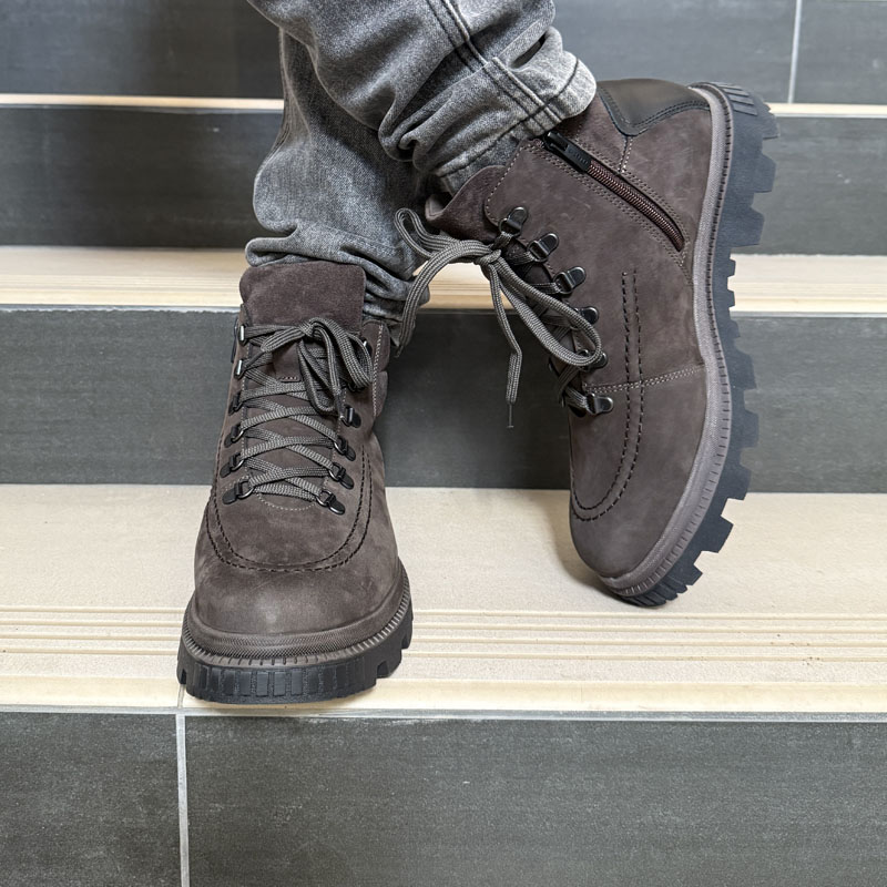 Ботинки, артикул 2476, цвет серо-коричневый купить в интернет-магазине Shoeslel с доставкой по России