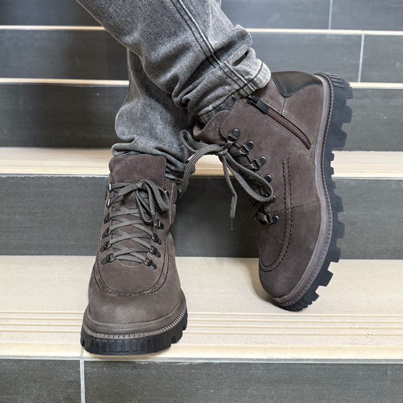 Ботинки, артикул 2476, цвет серо-коричневый купить в интернет-магазине Shoeslel с доставкой по России