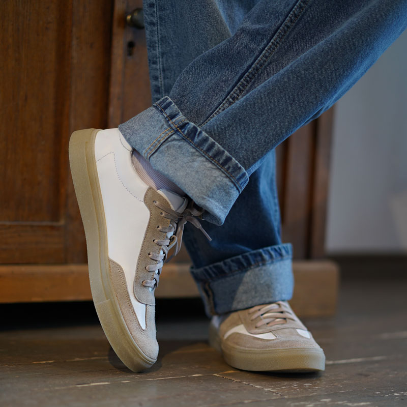 Полуботинки, артикул 2517, цвет бело-серый купить в интернет-магазине Shoeslel с доставкой по России